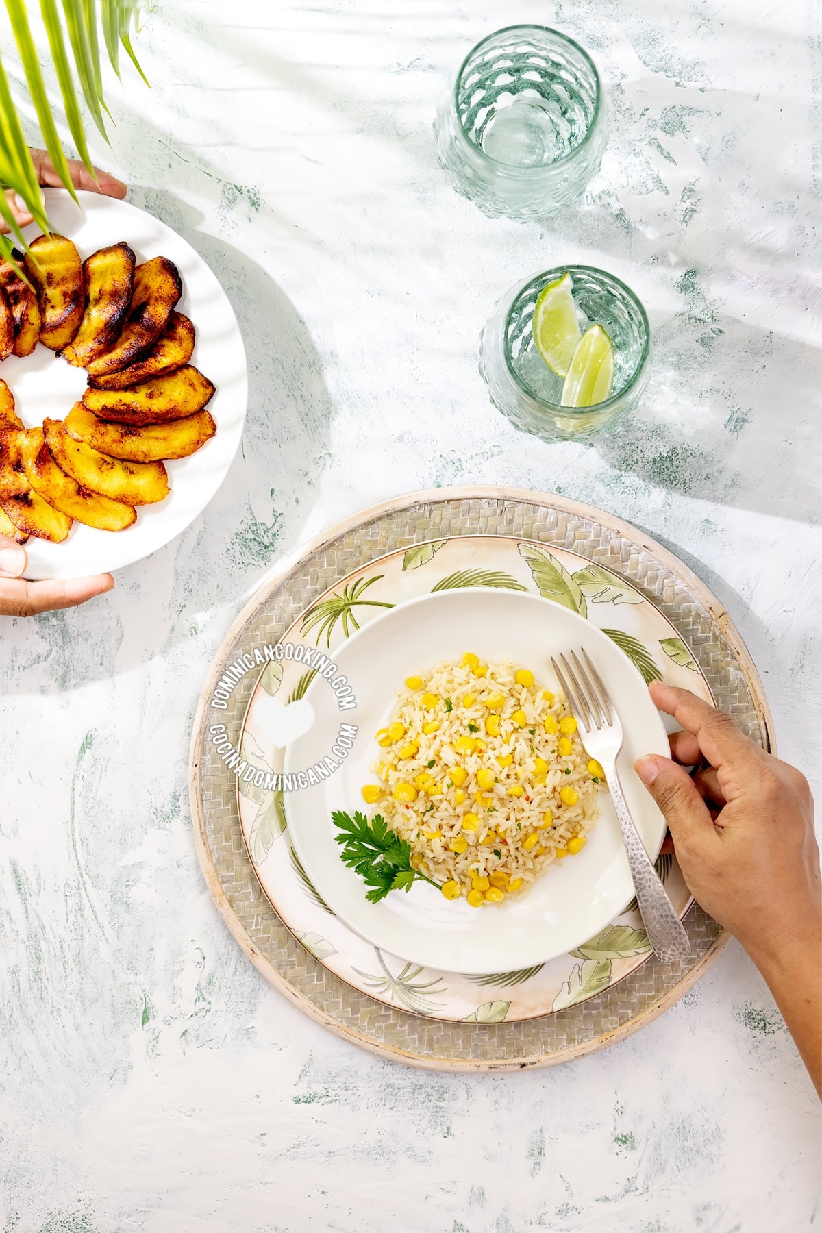 Arroz con ma&iacute;z, or moro de ma&iacute;z (sweet corn pilaf).