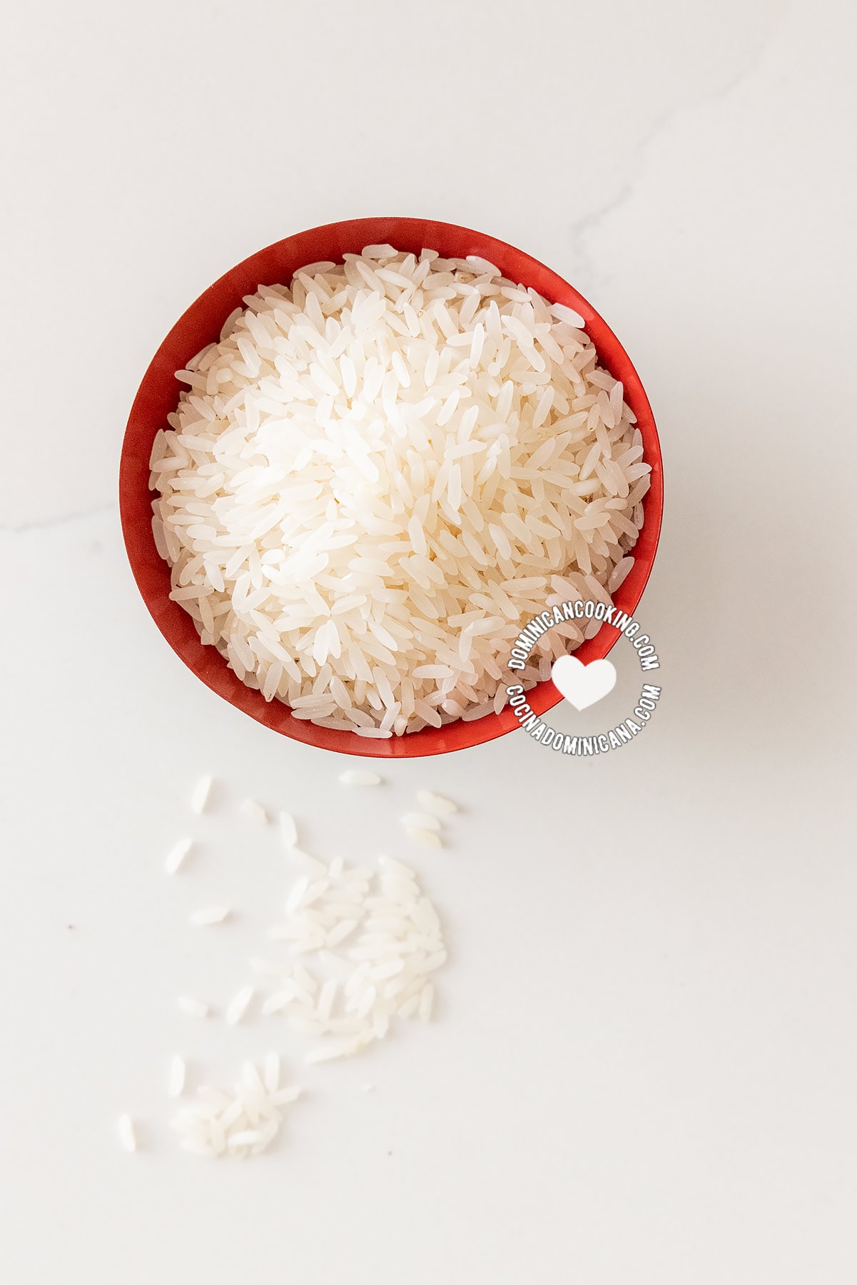 Raw dominican rice.