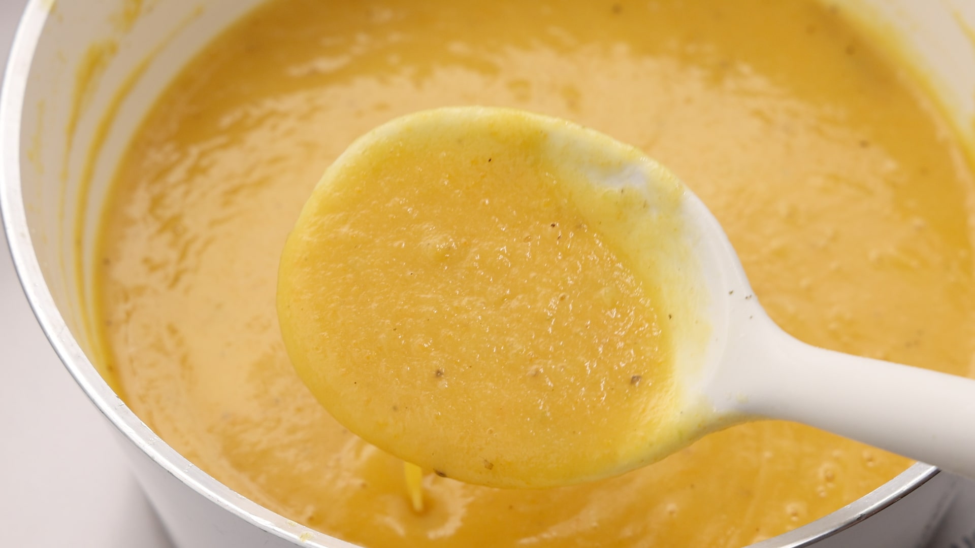 Reheating soup.