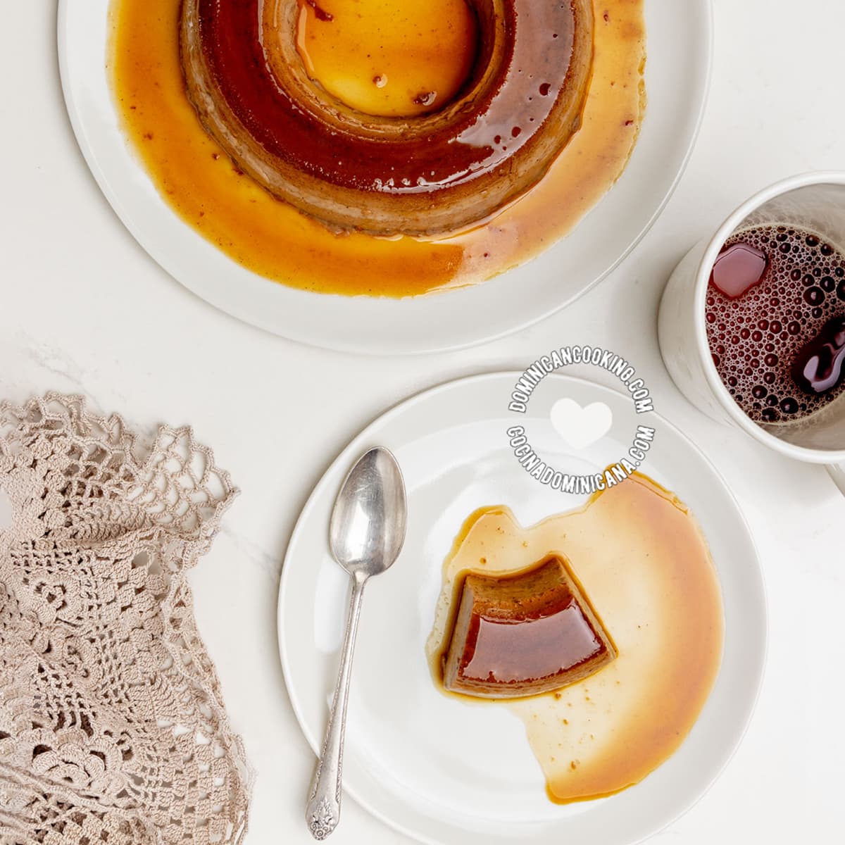 Chocolate flan.