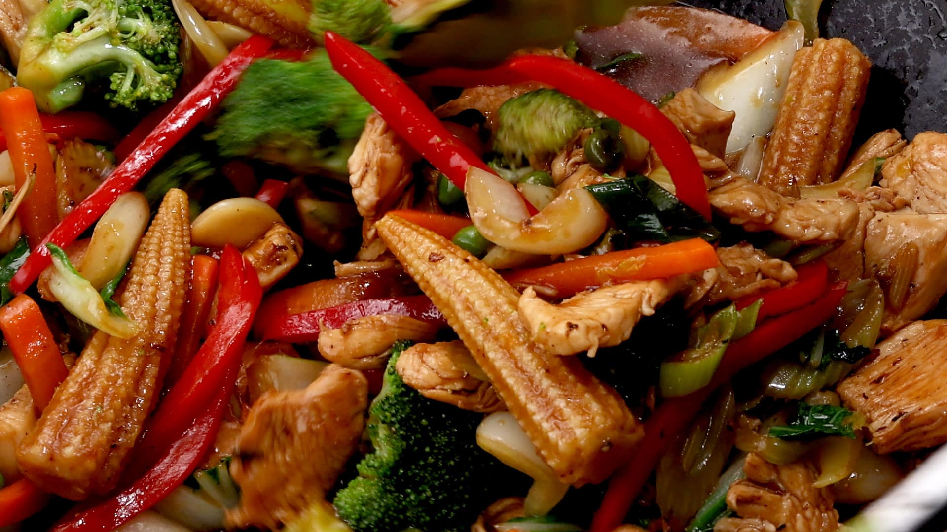 Cooking vegetables.