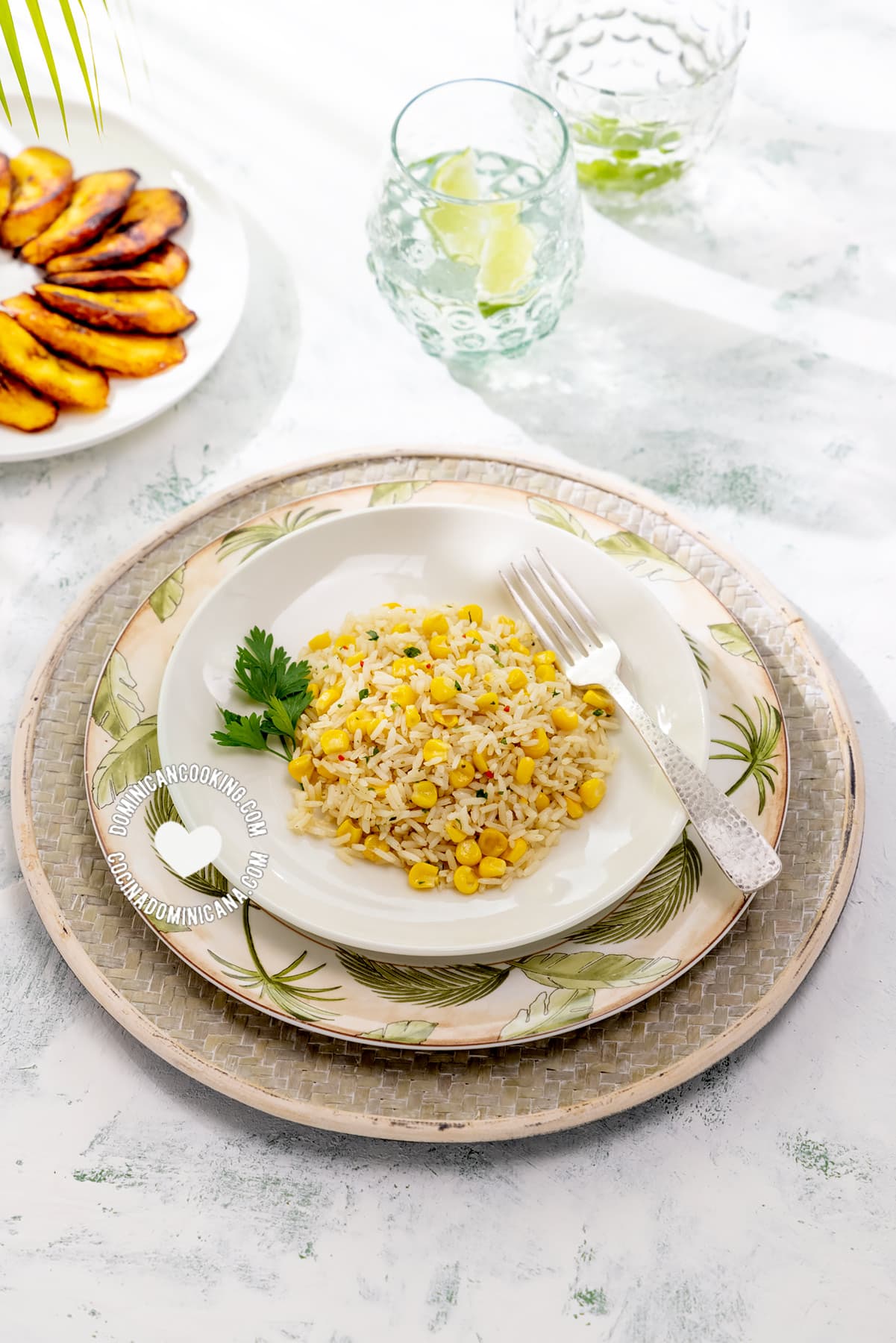 Arroz con maíz, or moro de maíz (sweet corn pilaf).