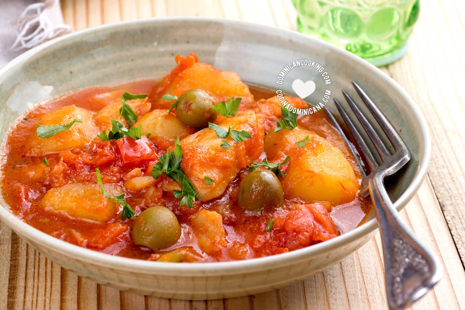 Bacalao guisado con papa.