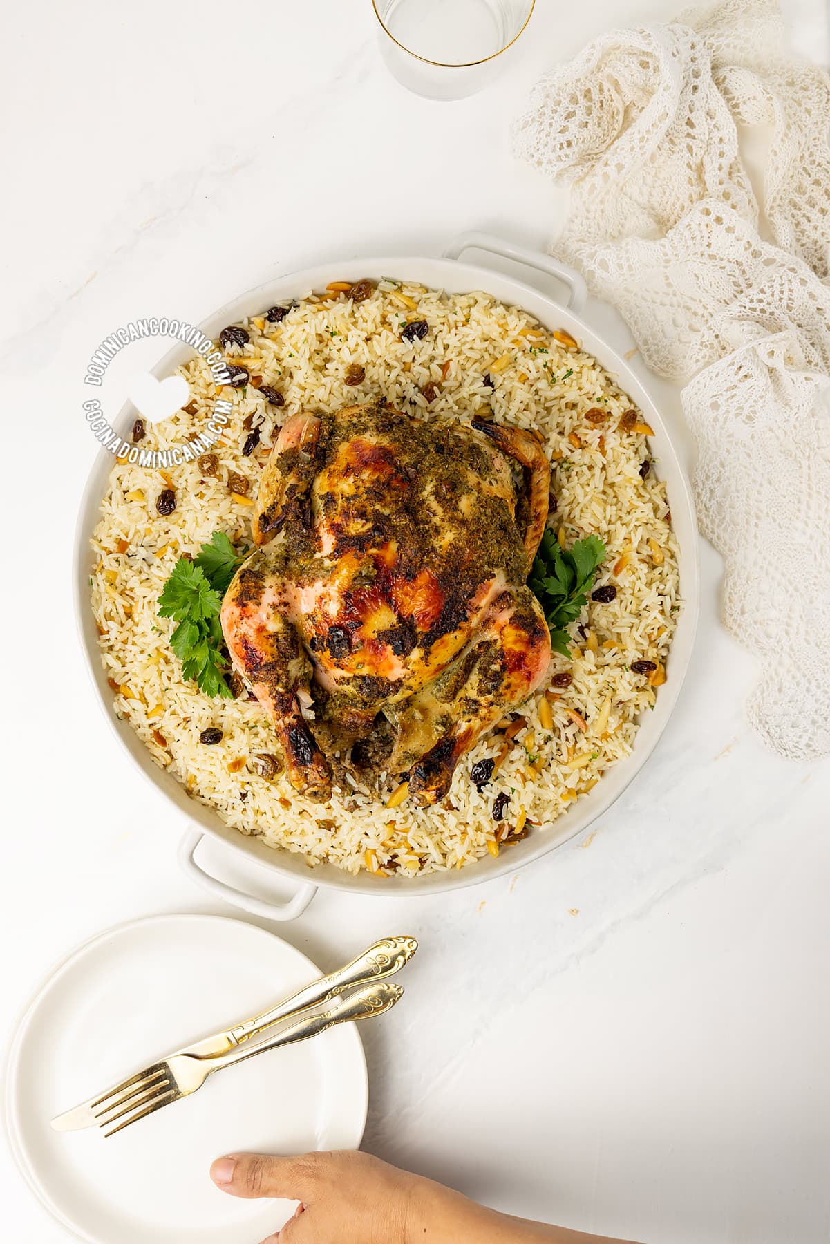 Pollo navide&ntilde;o (Christmas chicken).