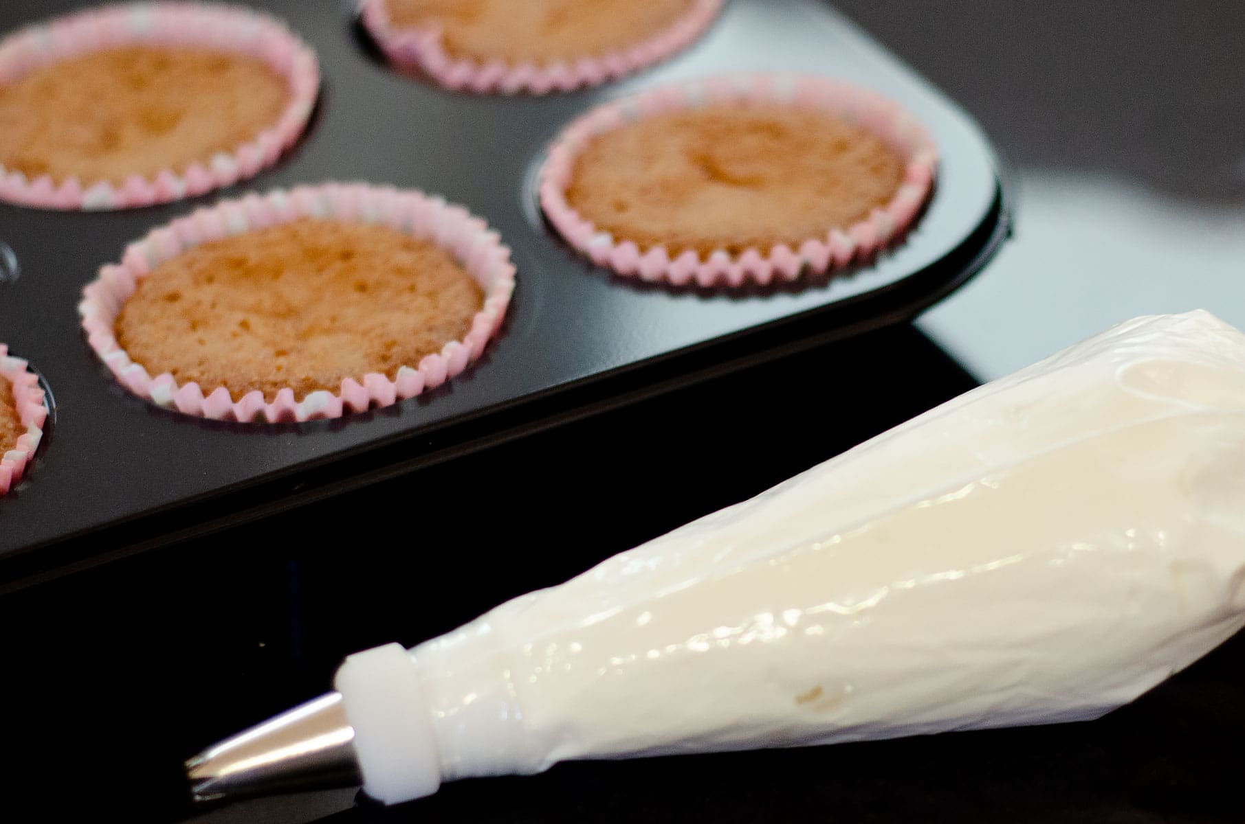Decorating cupcakes