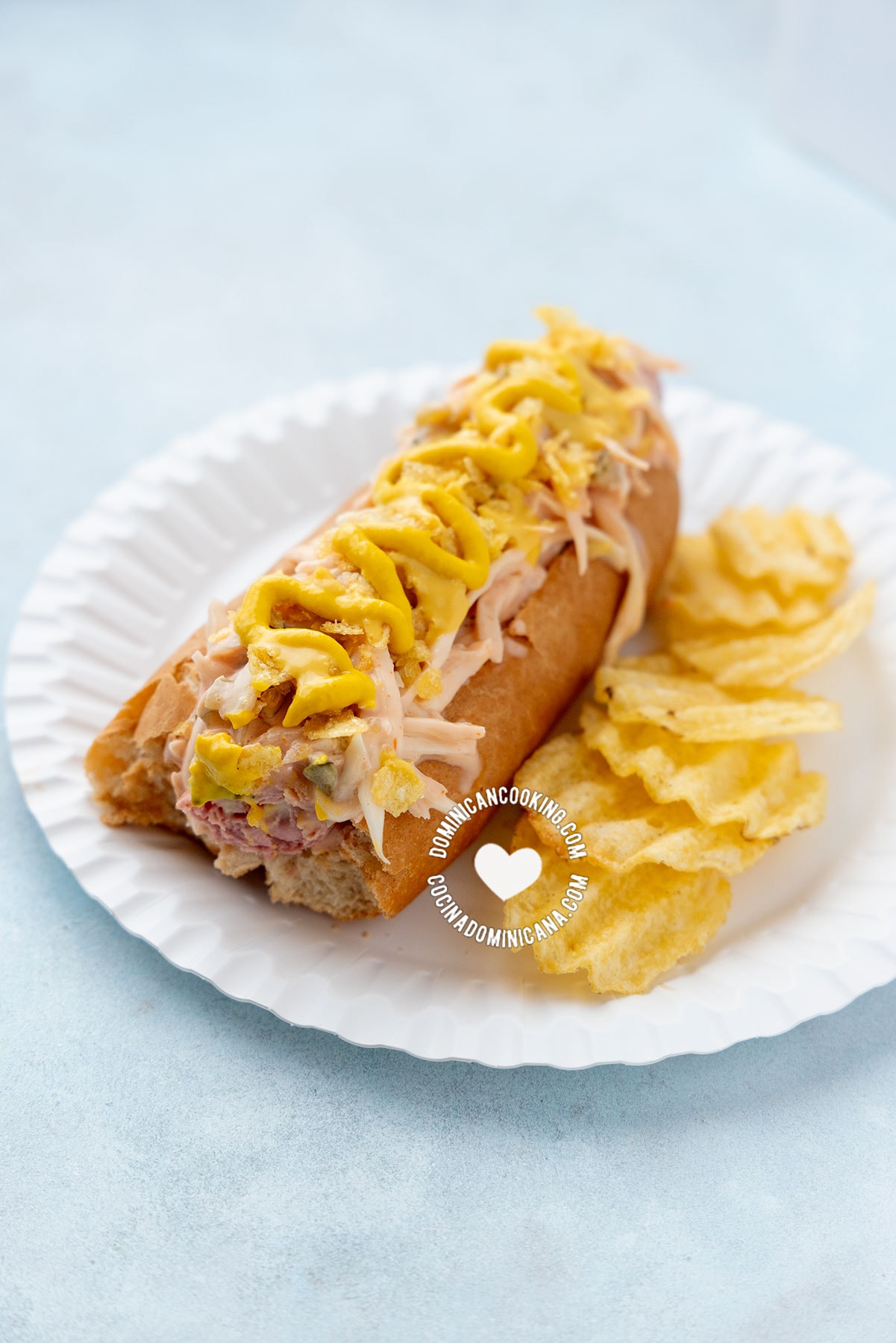 Dominican hot dog.