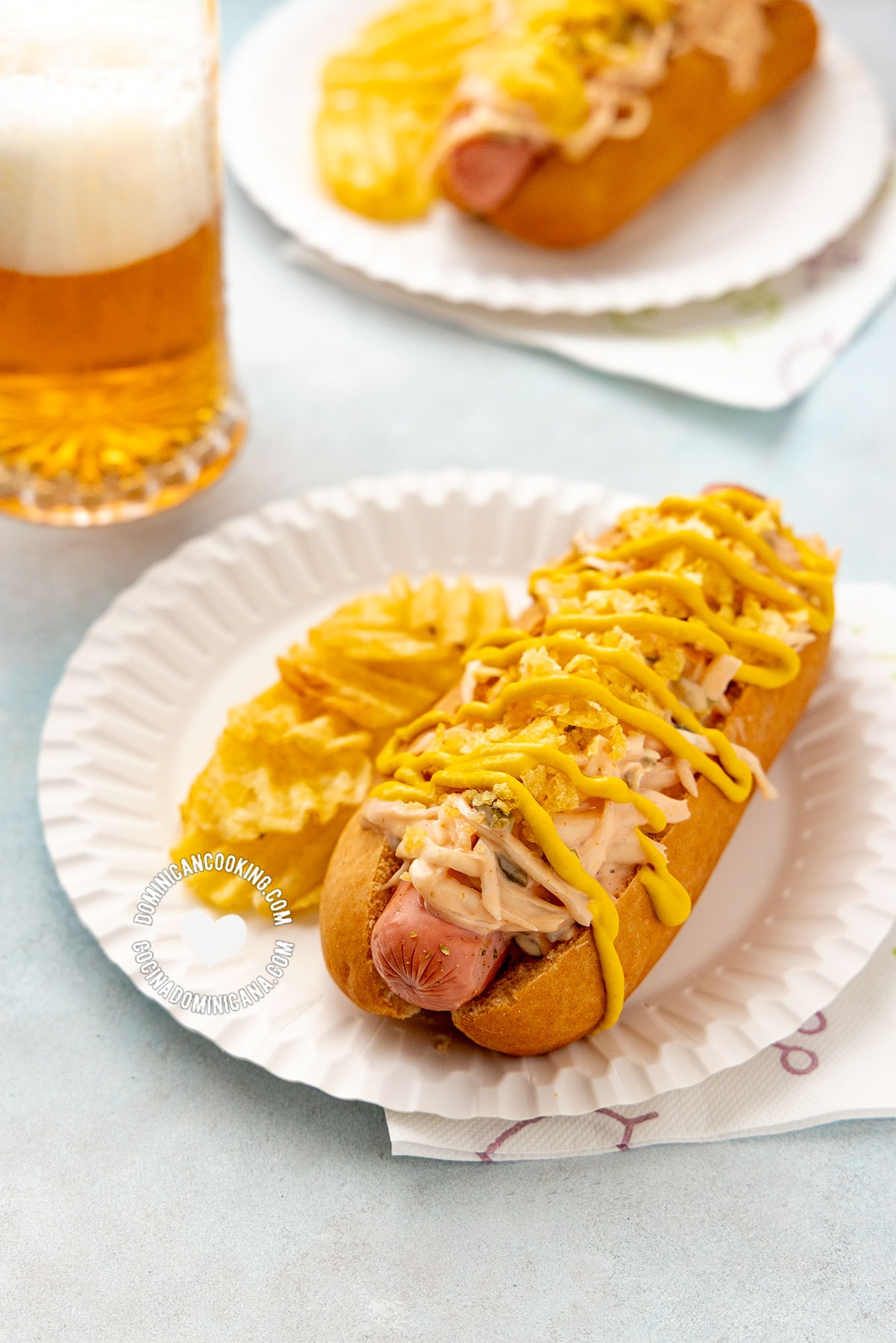 Dominican hot dog.