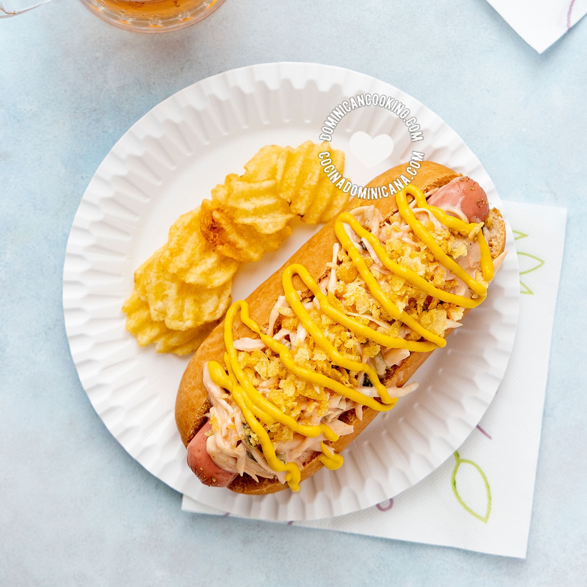 Dominican hot dog.