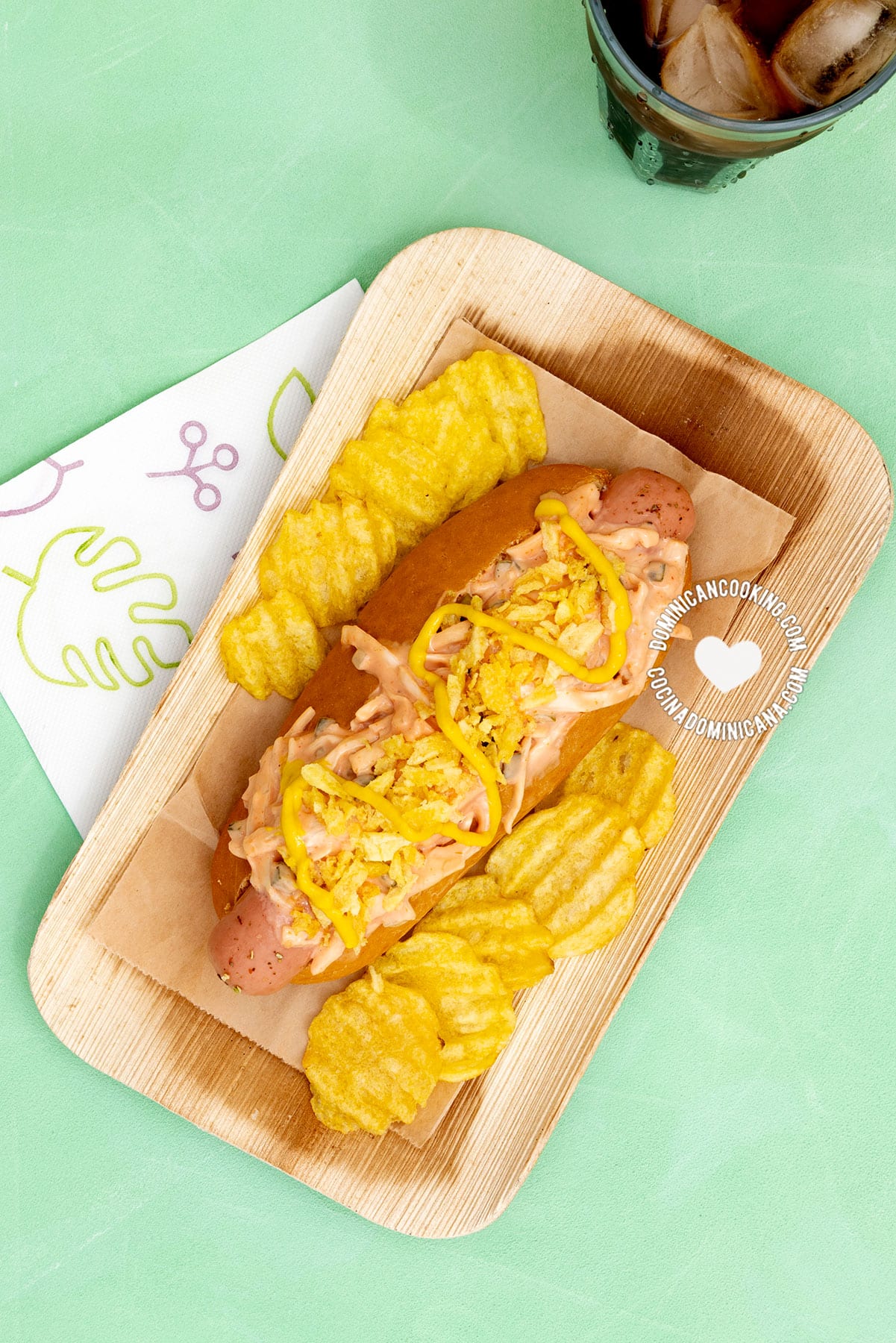 Dominican hot dog.