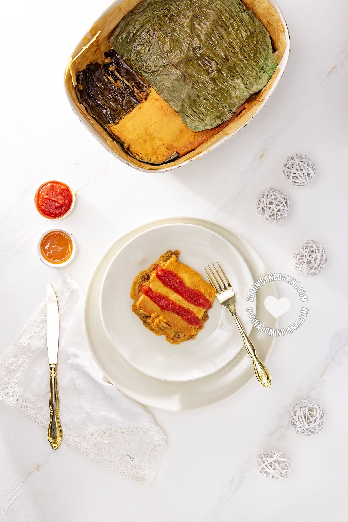 Pasteles en hoja al horno.