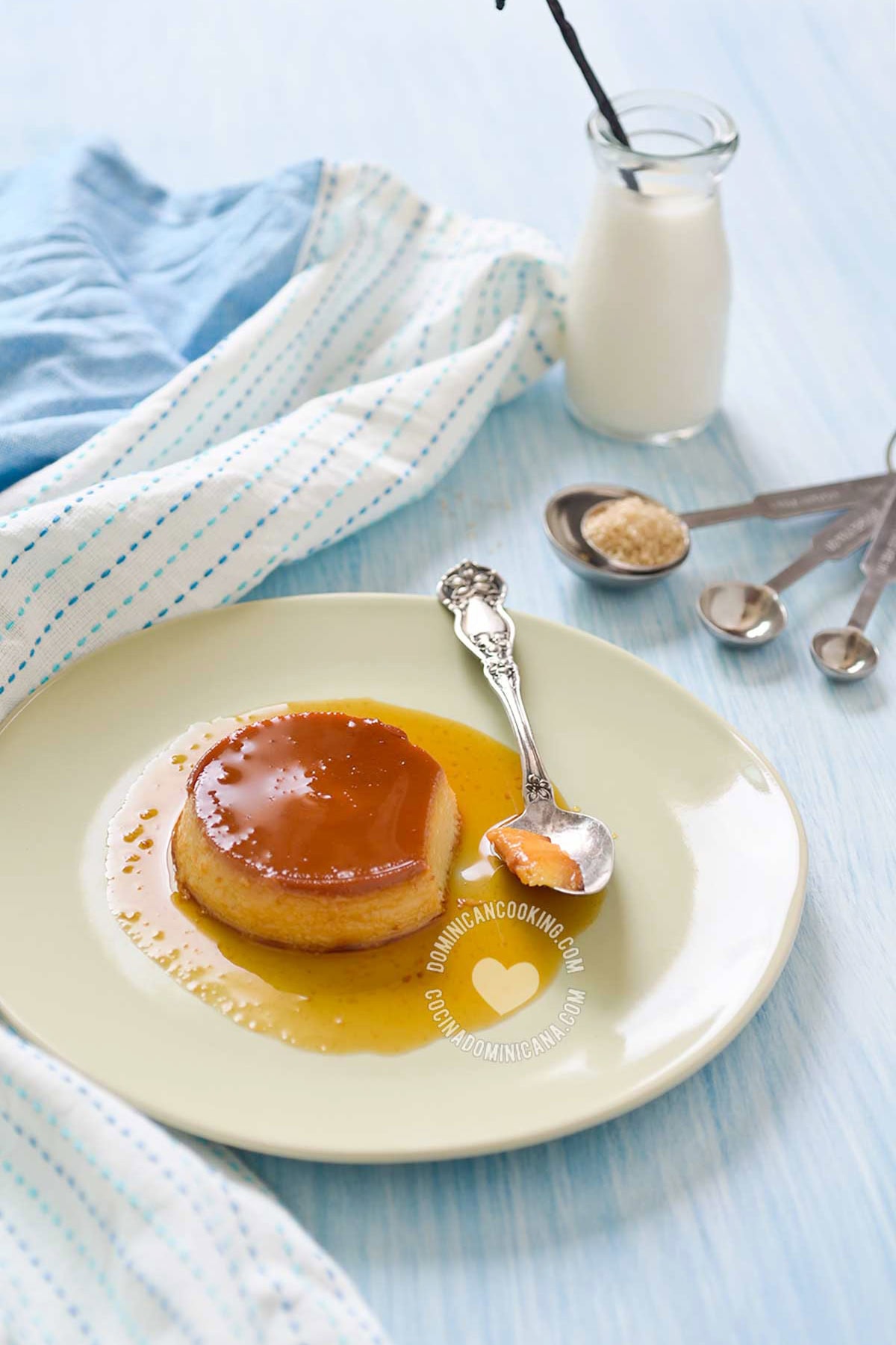 Flan de leche.