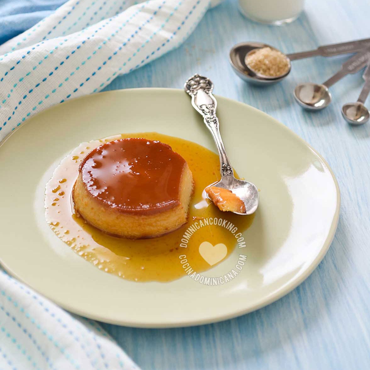 Flan recipe.