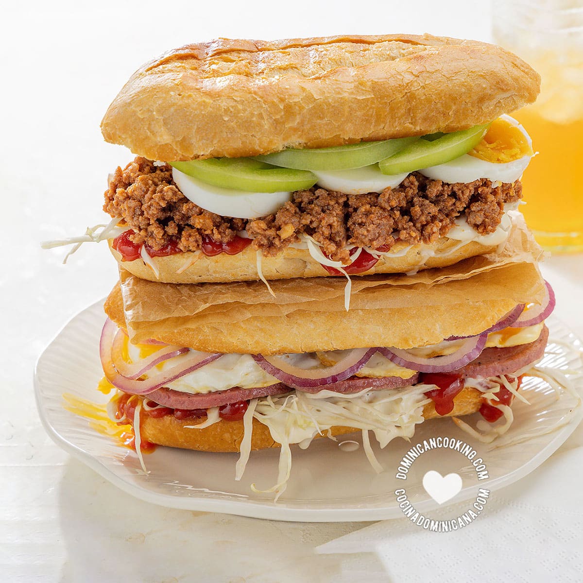 Frikitaki and rikitaki sandwiches.