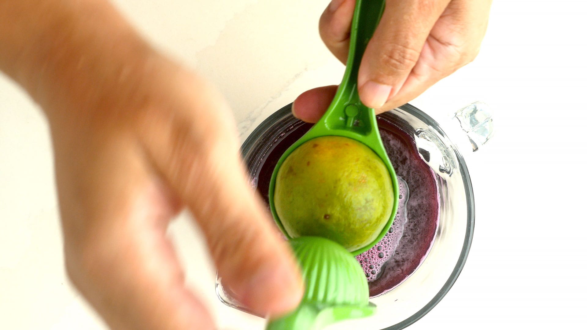 Adding lime juice.