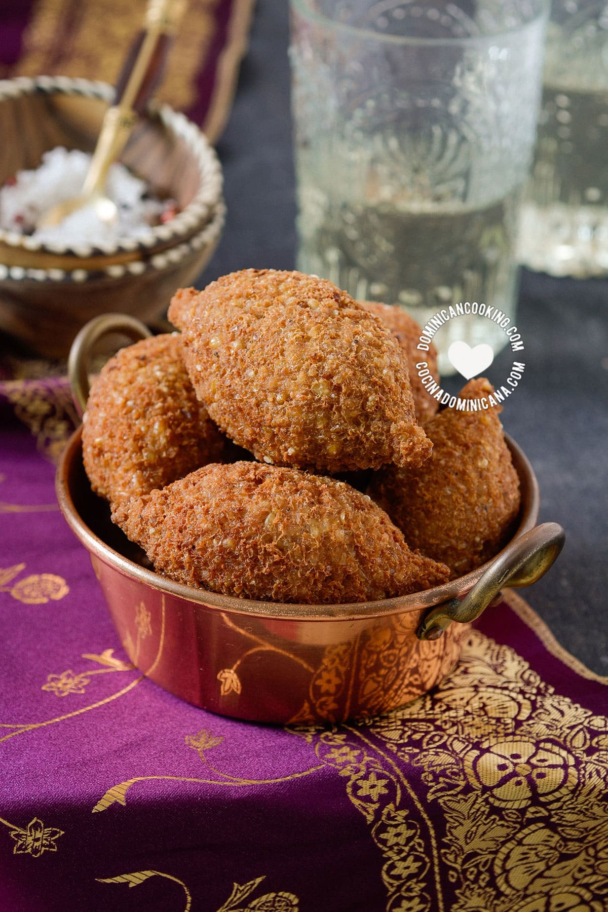 Dominican kipe (kibbeh) in bowl.