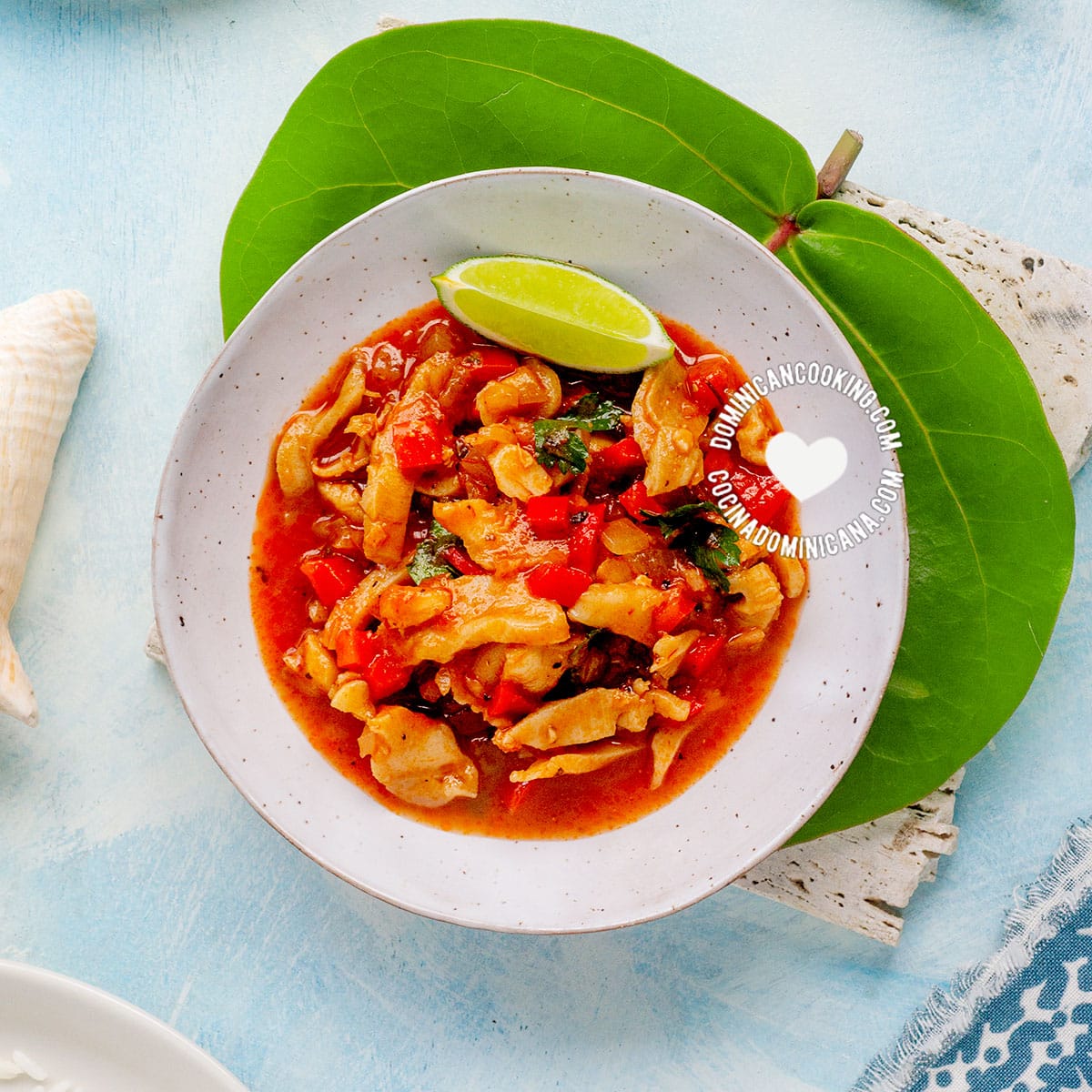 Lambí guisado (Caribbean conch stew).