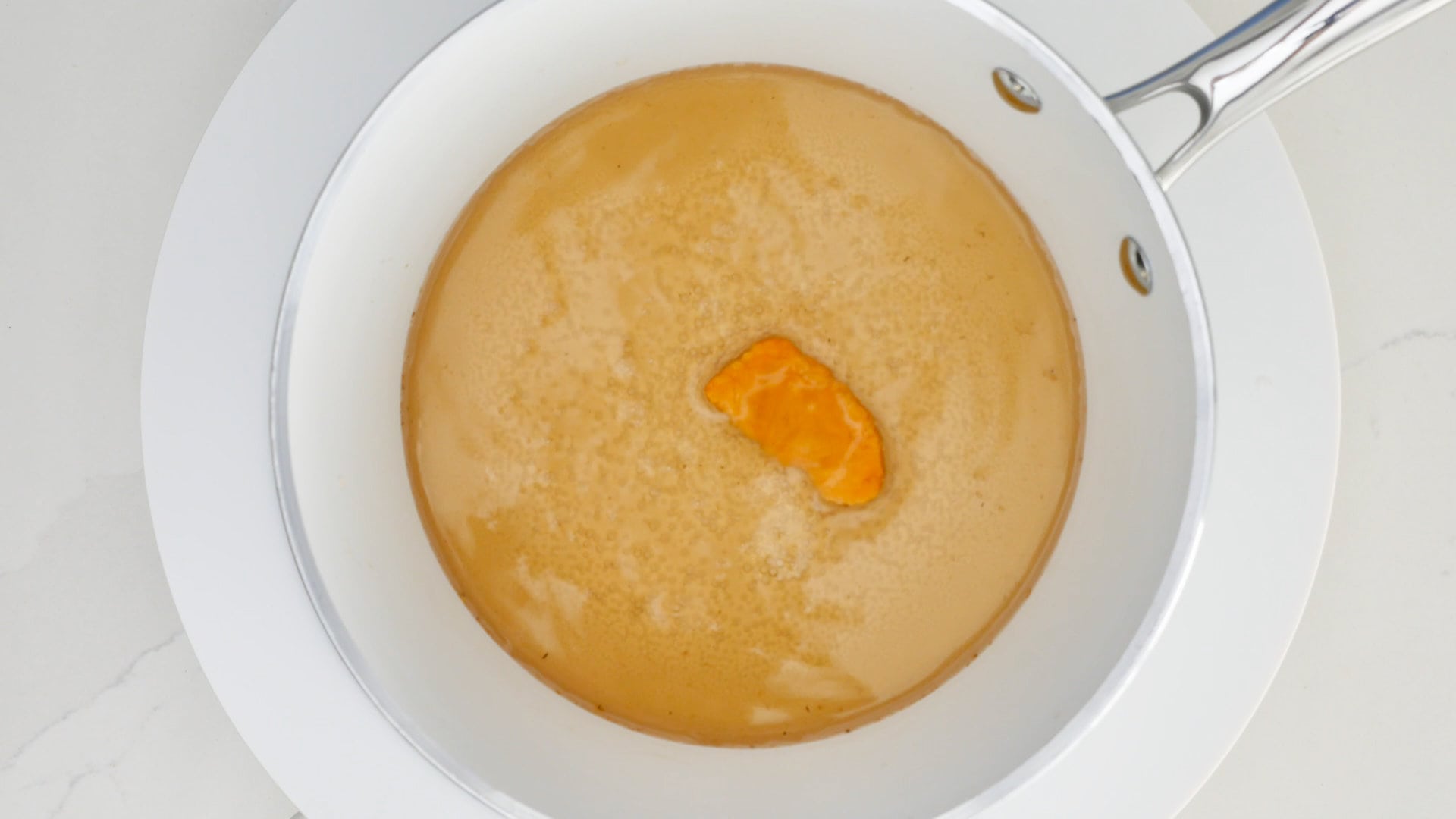 Making the syrup.