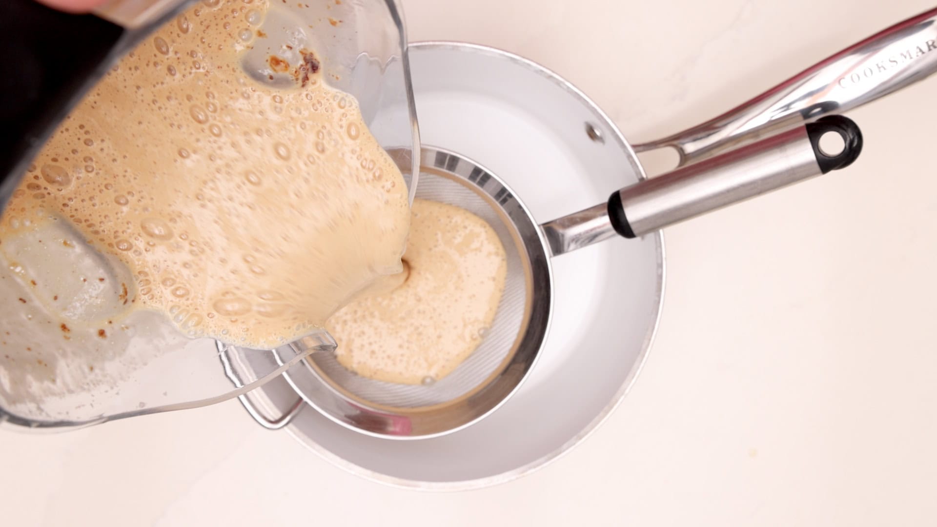 Sieving the blended mix.