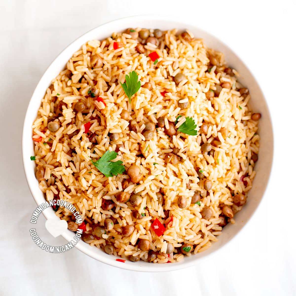 Moro de guandules (rice with pigeon peas).