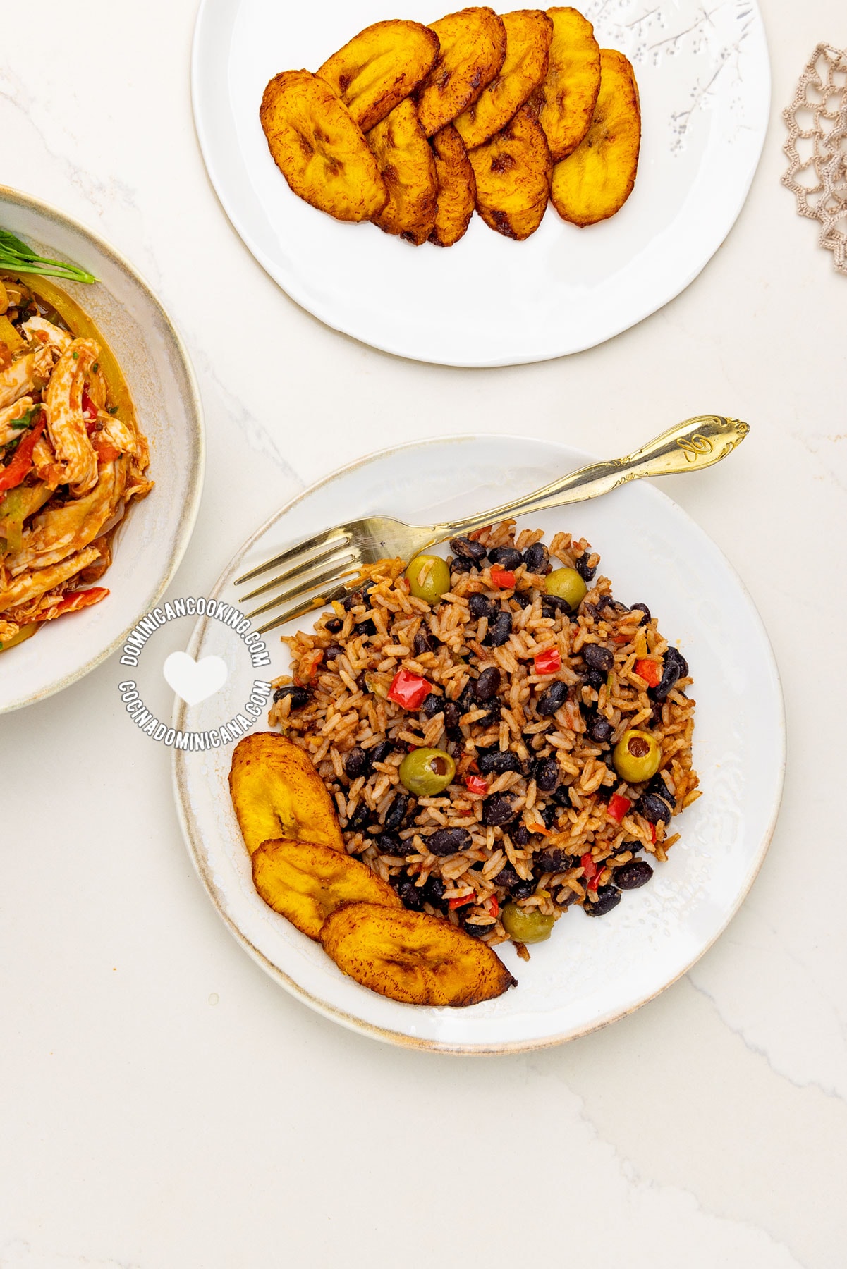 Black beans and rice.
