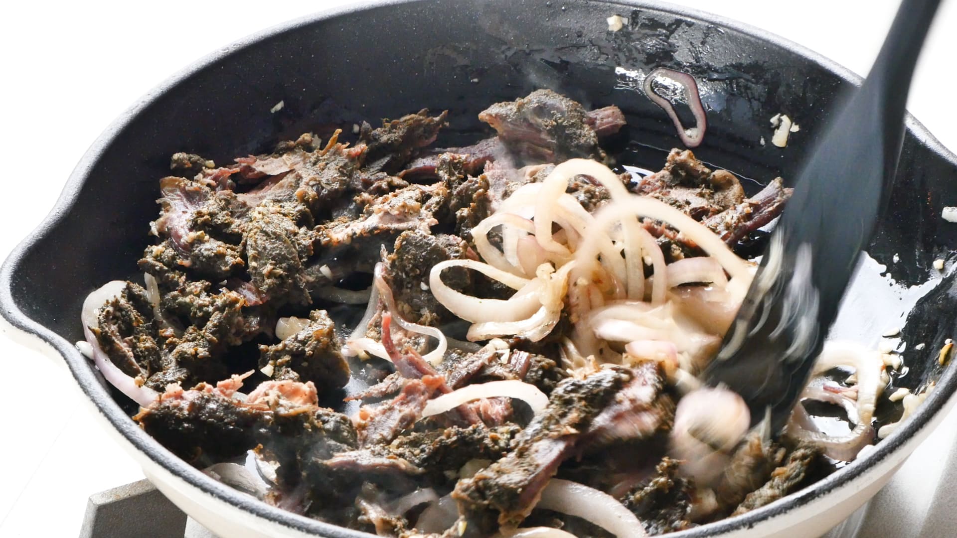 Sauteing.
