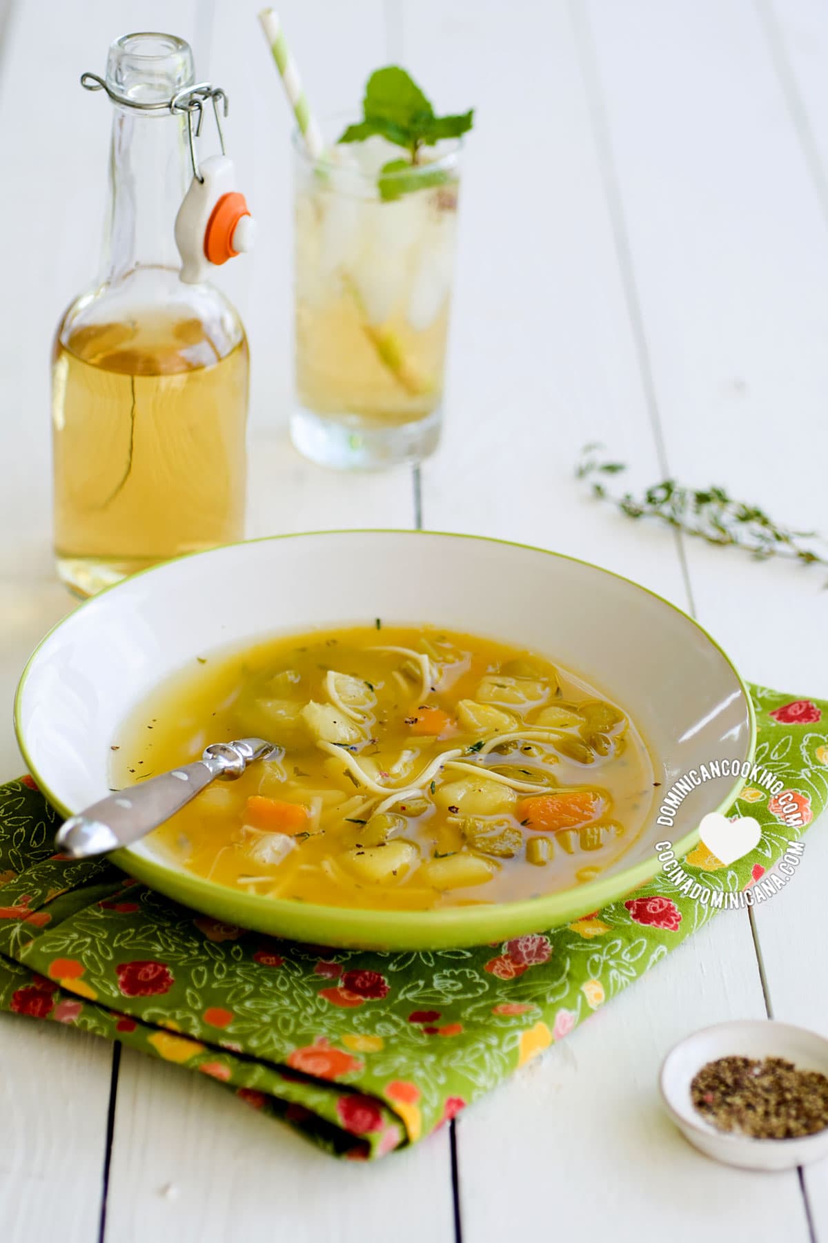 Sopa boba (vegetable soup).