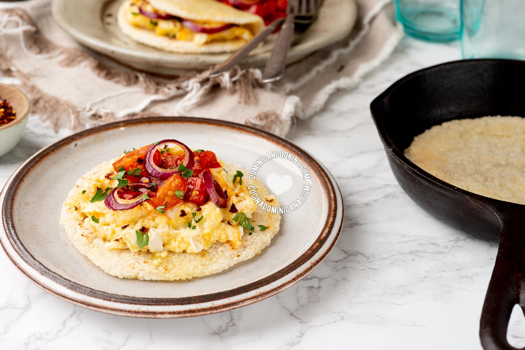 Casabe breakfast dish.