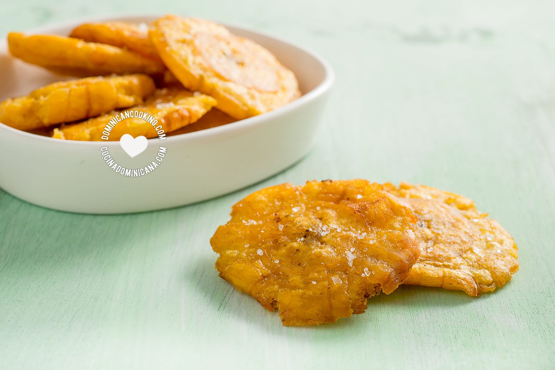 Tostones (twice-fried plantains).