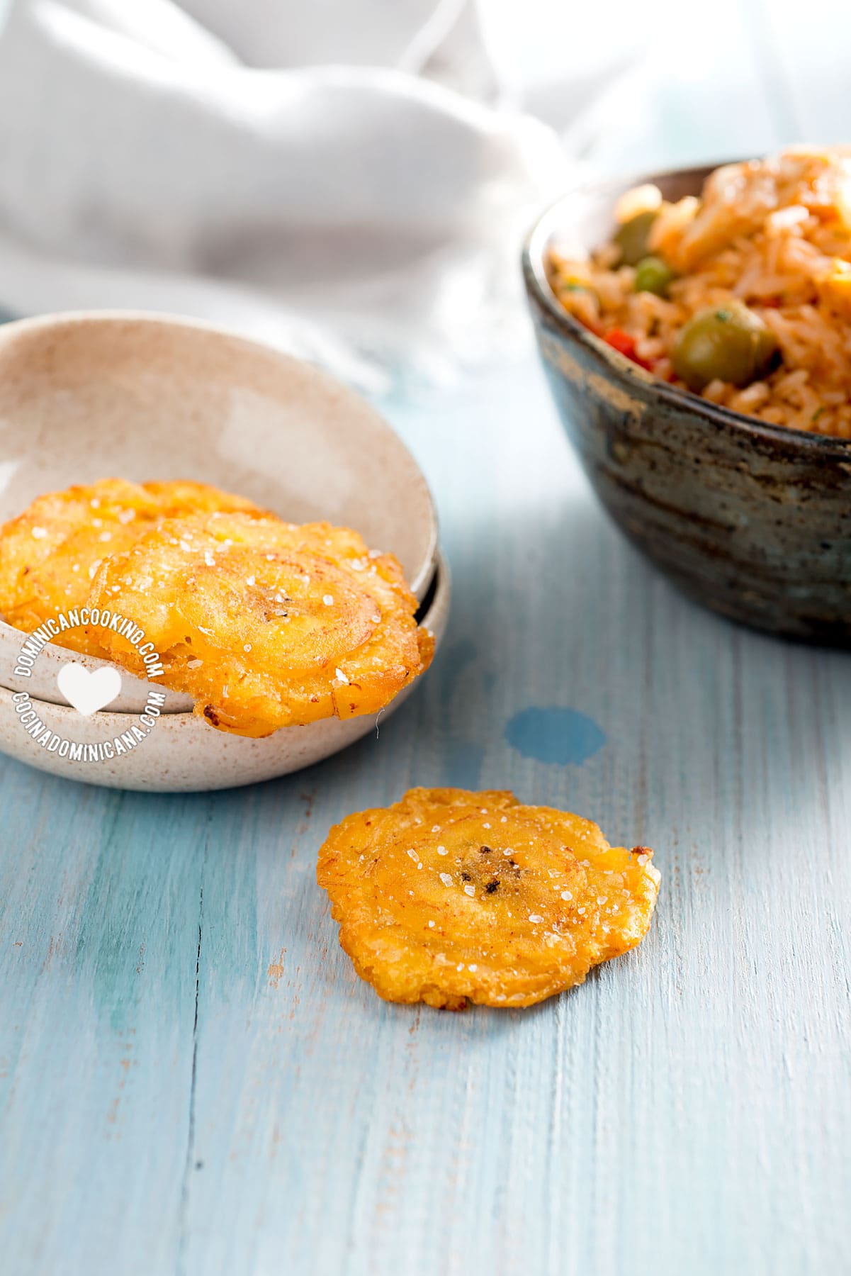 Tostones (twice-fried plantains).