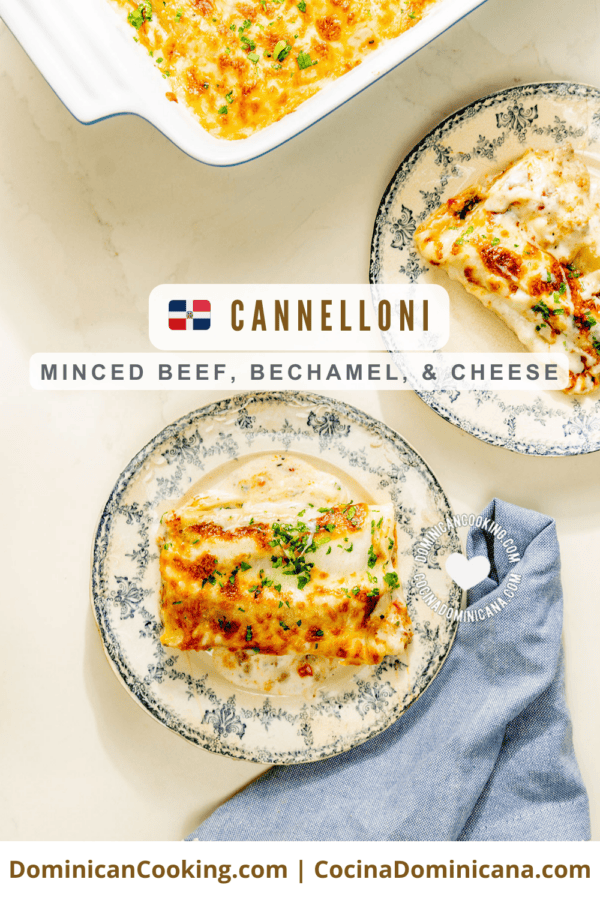 Canelones dominicanos (Dominican cannelloni).